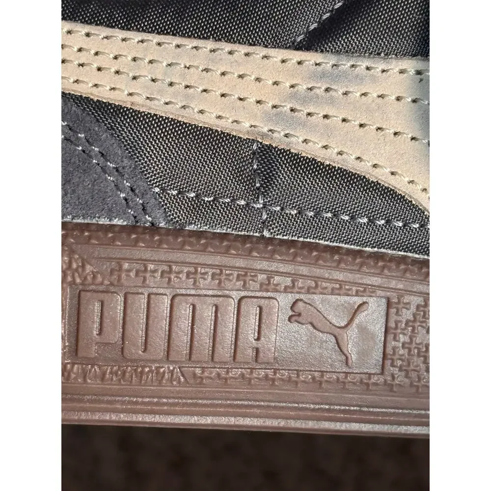 Puma Palermo Pop Sneakers‎ Gray Cream Suede Leather Retro Gum Sole US 9 EU 42